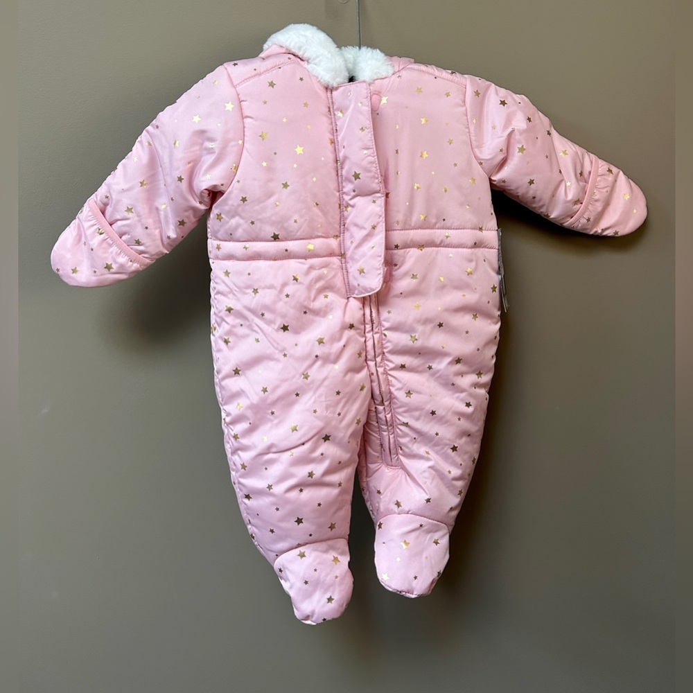 The Children’s Place Pink Snowsuit With Stars (Size 3 mos - 6 mos)